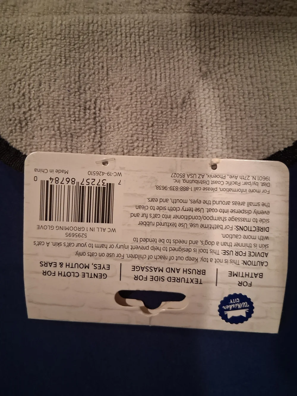 Blue Grooming Glove for Pets